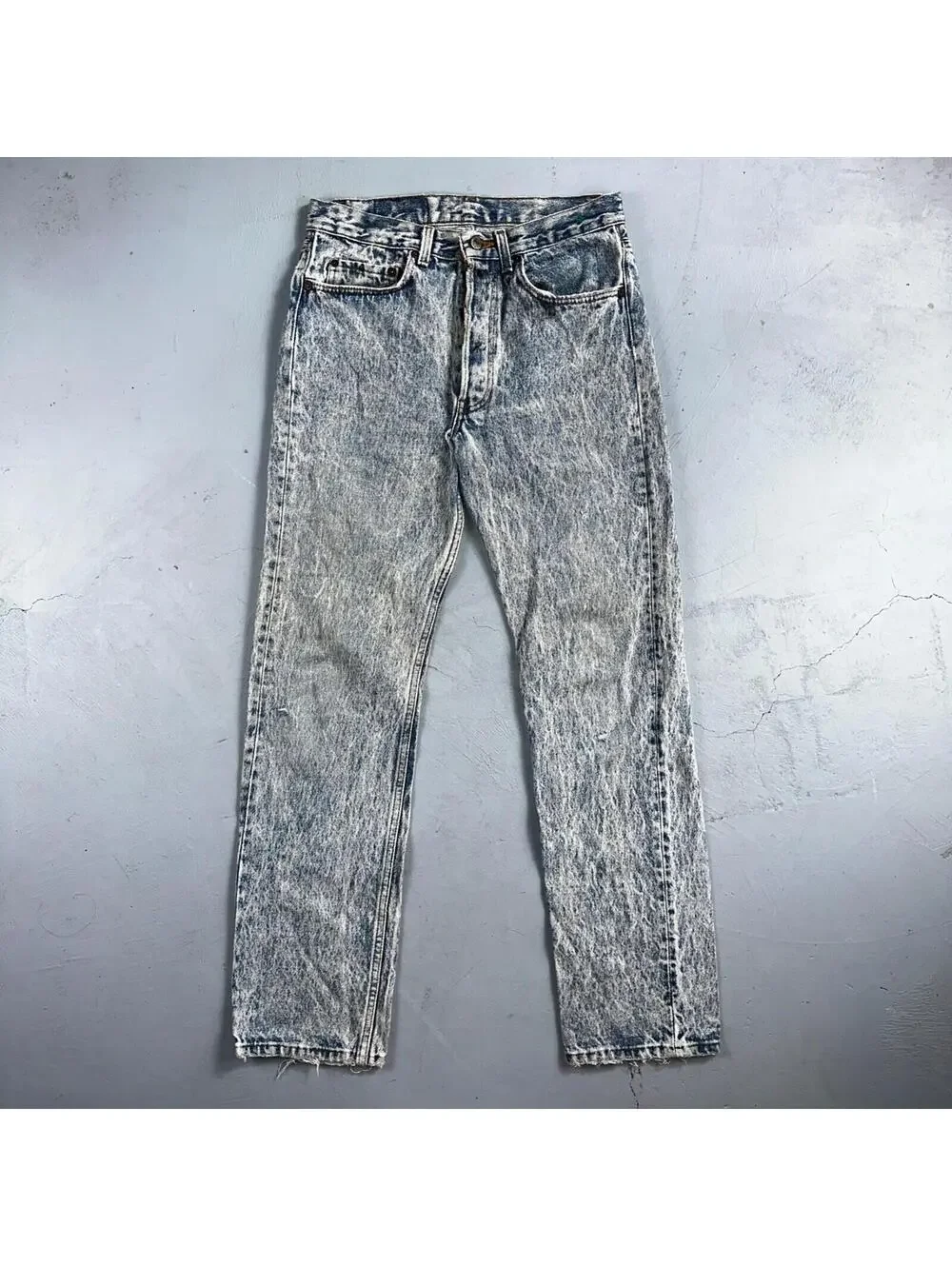 Levis 501 Vintage 80s USA XX Straight Leg Jeans Blue Acid Wash 31x32 Act 30x31